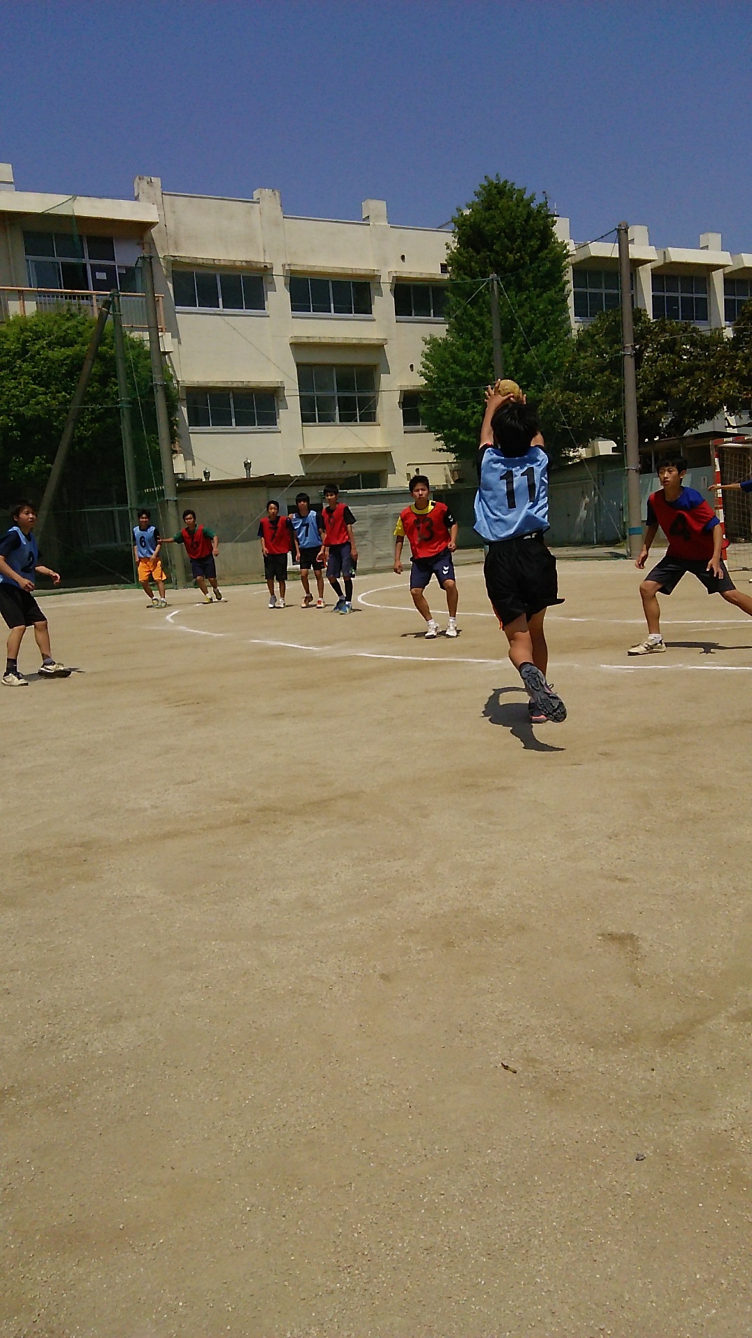 男女ハンドボール 合同練習 川口市立東中学校