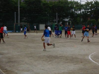 高校生と合同練習 ハンドボール