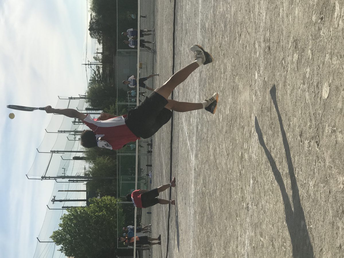 草加中学校練習試合男子テニス