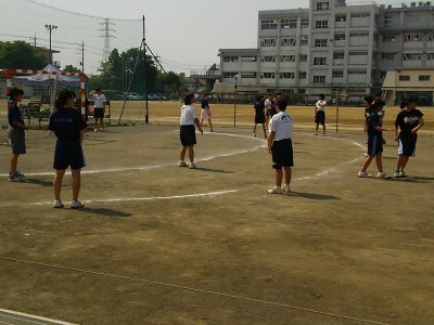 高校生との合同練習 ハンドボール