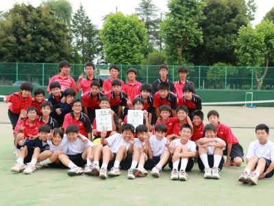 学校総合体育大会　男子ソフトテニス個人　県大会へ