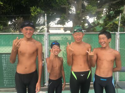 東中学校水泳部強化練習