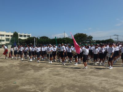 体育祭練習頑張っています