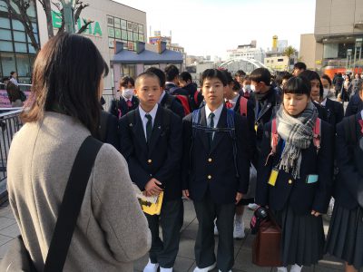 1年 川越校外学習 川越駅