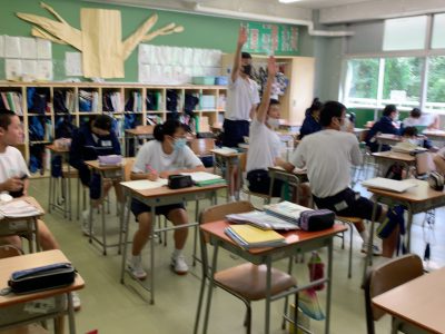 7月22日㈬　3学年　昼休みクイズ大会