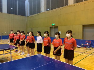 学校総合体育大会　卓球部（女子団体戦予選）