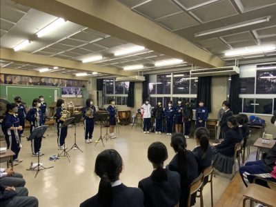 12月13日（火）:  吹奏楽部　♬校内アンサンブル発表会♬