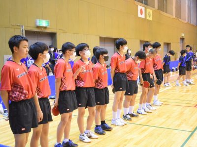 ６月２１日（水）：学校総合体育大会　卓球部（男子団体戦予選）