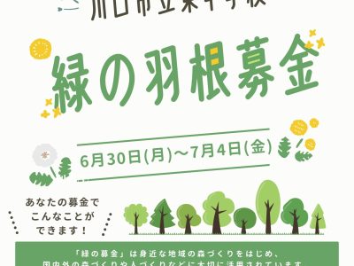 ６月３０日（月）～７月４日（金）：緑の羽根募金🐯🟢🐳
